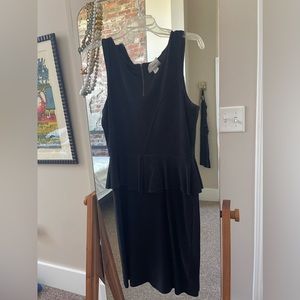 Anthropologie Ganni dress size L black peplum dress